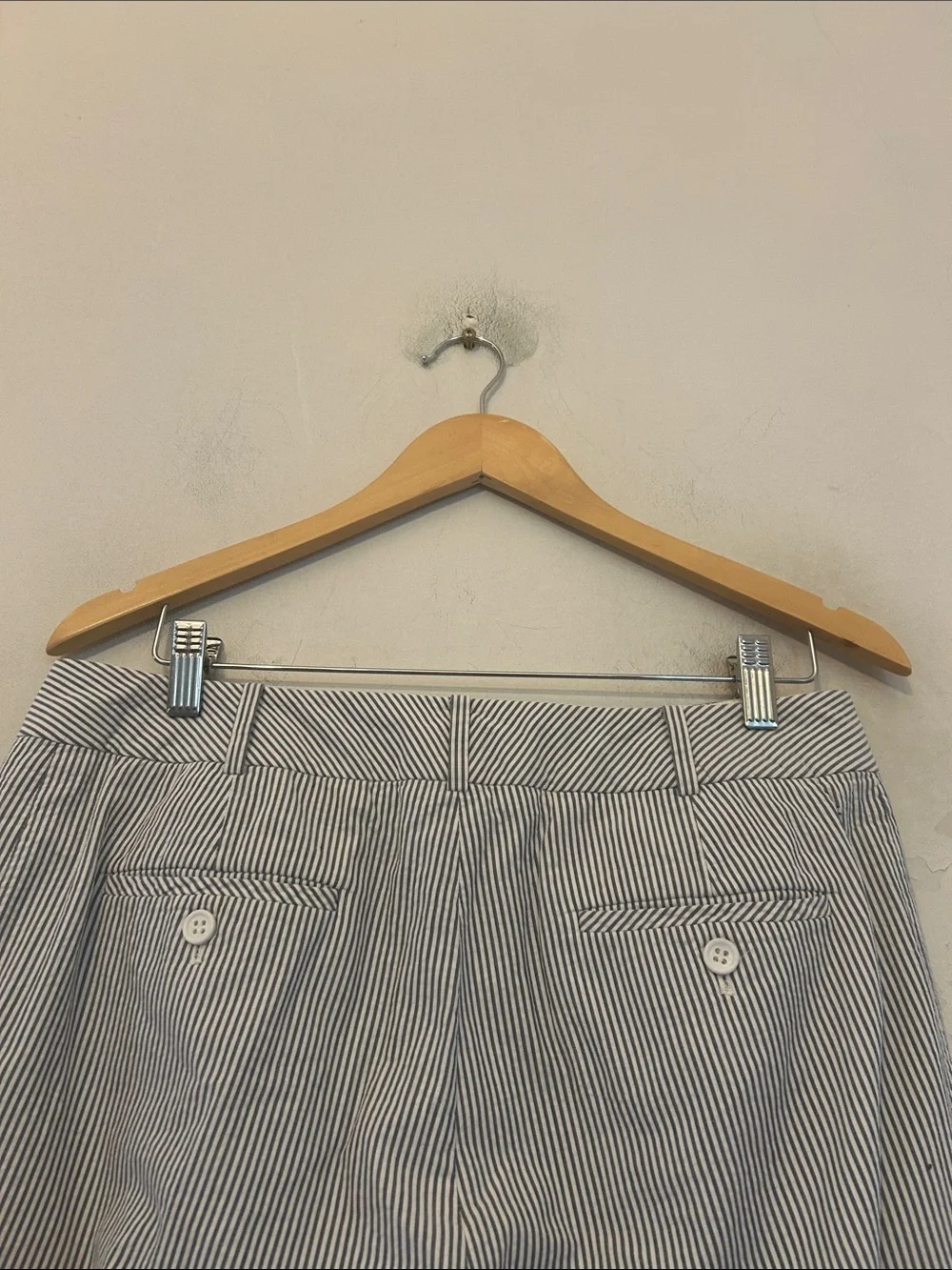 Talbots Striped Lightweight Dress Pants - Navy & White Size 10 EUC